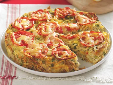 Lemon Tuna Pasta Pie