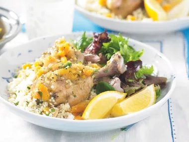 Moroccan Chicken with Almond Couscous