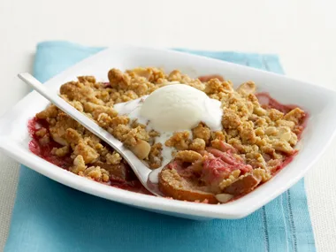 Apple, pear and rhubarb bake