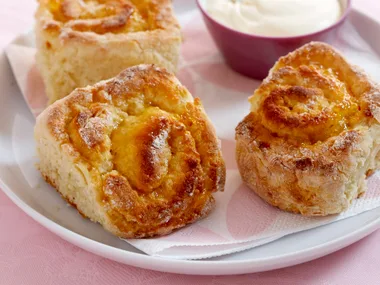 Apricot and almond scrolls