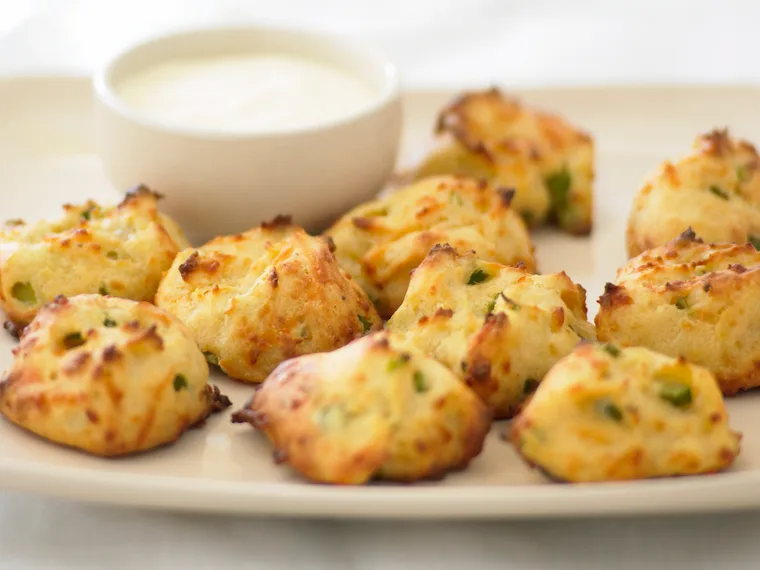 Asparagus and dijonnaise gougeres
