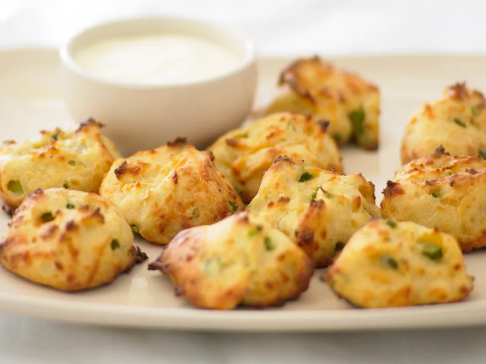 Asparagus and dijonnaise gougeres