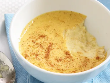 baked rice custard