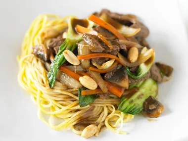 beef and peanut stir - fry