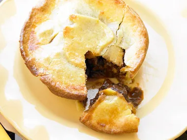 beef, bacon and mushroom pies