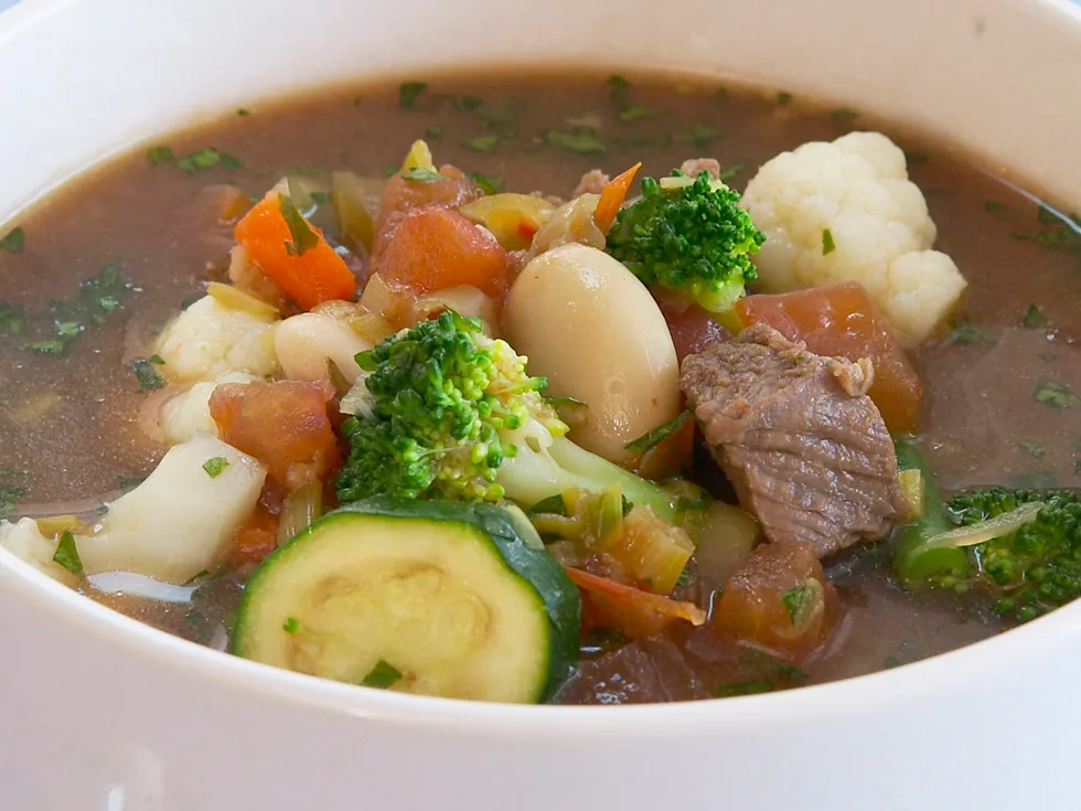 beef, vegetable and butter been soup