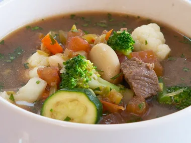 beef, vegetable and butter been soup