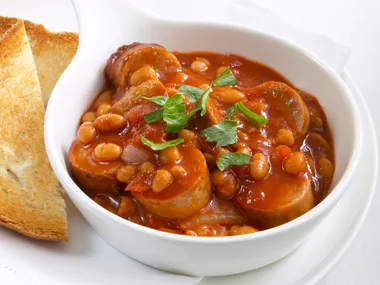 Boston bean and sausage hotpot