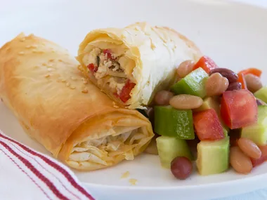 caramelised onion and ricotta parcels