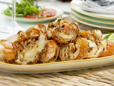 char-grilled lime and garlic balmain bug