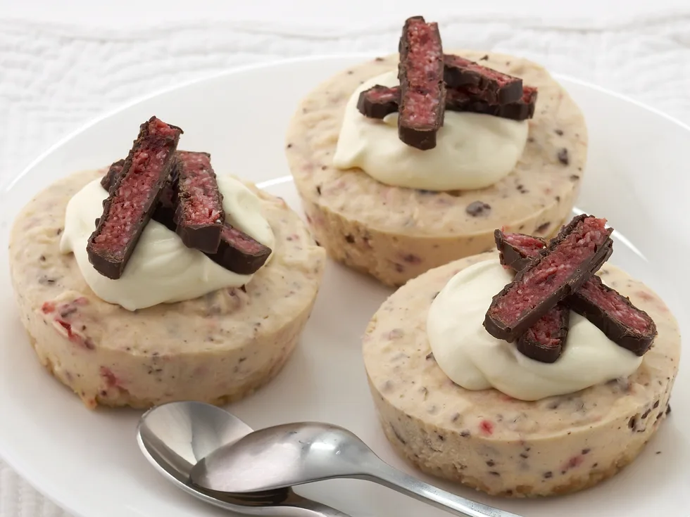 cherry ripe cheesecakes