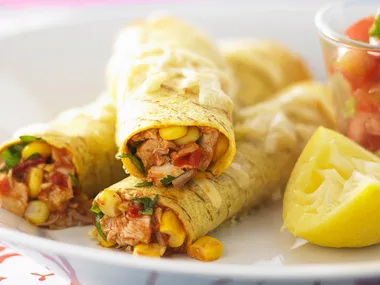 Chicken corn enchiladas