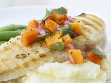 chicken fillet with pawpaw salsa