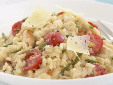 chicken, lemon and tomato risotto