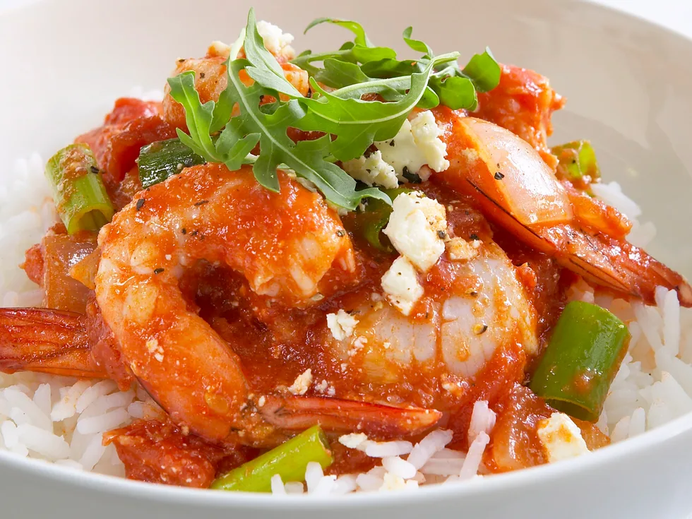 Chilli Tomato Prawns and Scallops