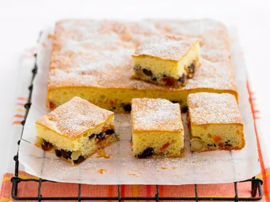 choc chip, apricot and macadamia slice