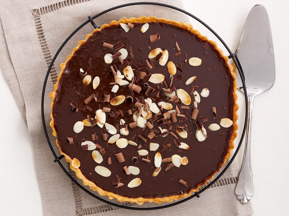 Chocolate hazelnut and almond tart