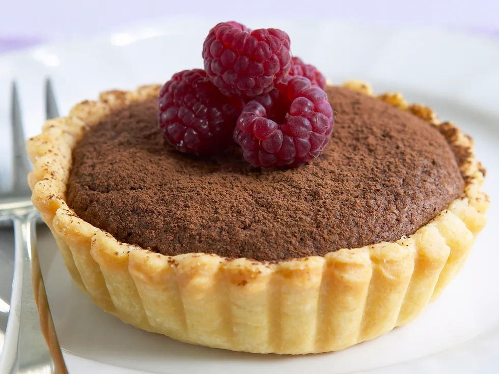 chocolate raspberry tarts