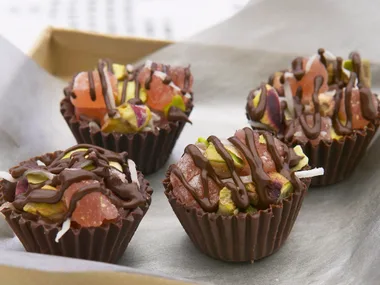 Chocolate rocky road cups