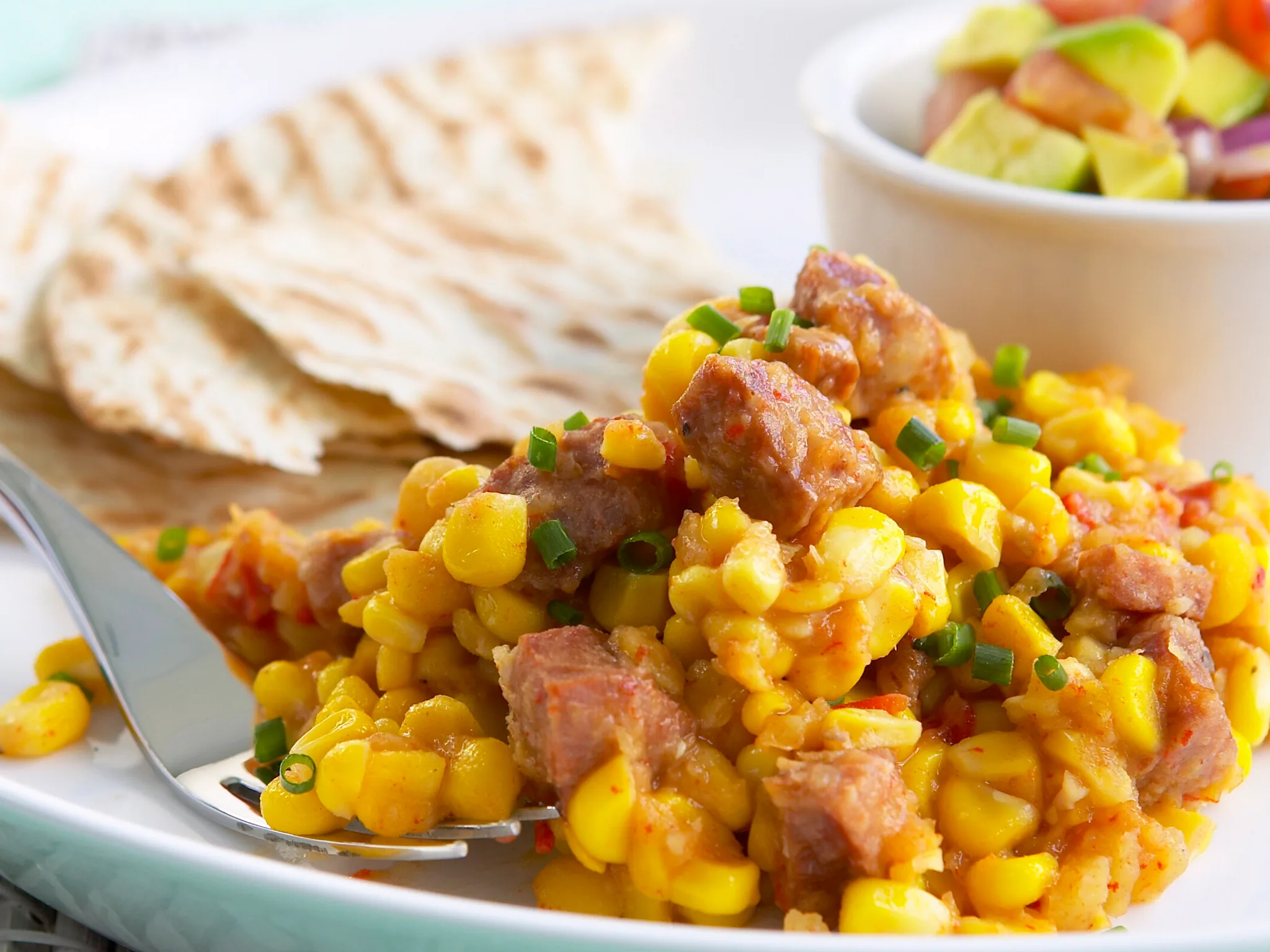 Corn with Capsicum and Chorizo