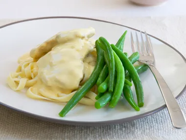 Creamy chicken fettuccine