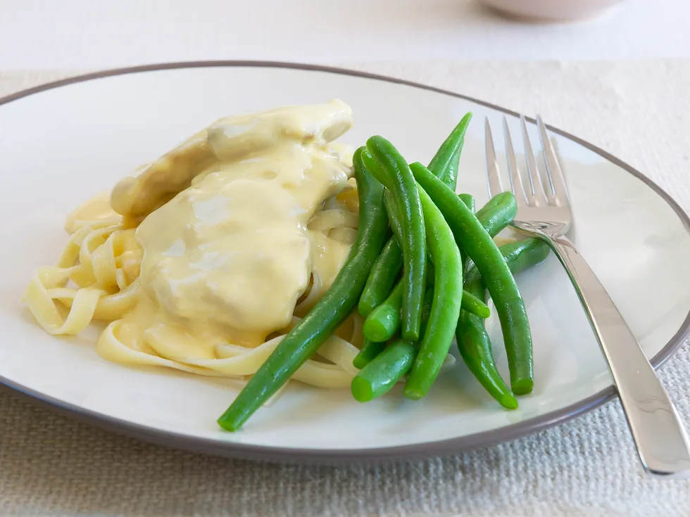 Creamy chicken fettuccine