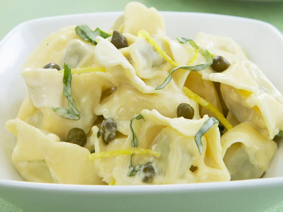 Creamy Lemon and Basil Tortellini