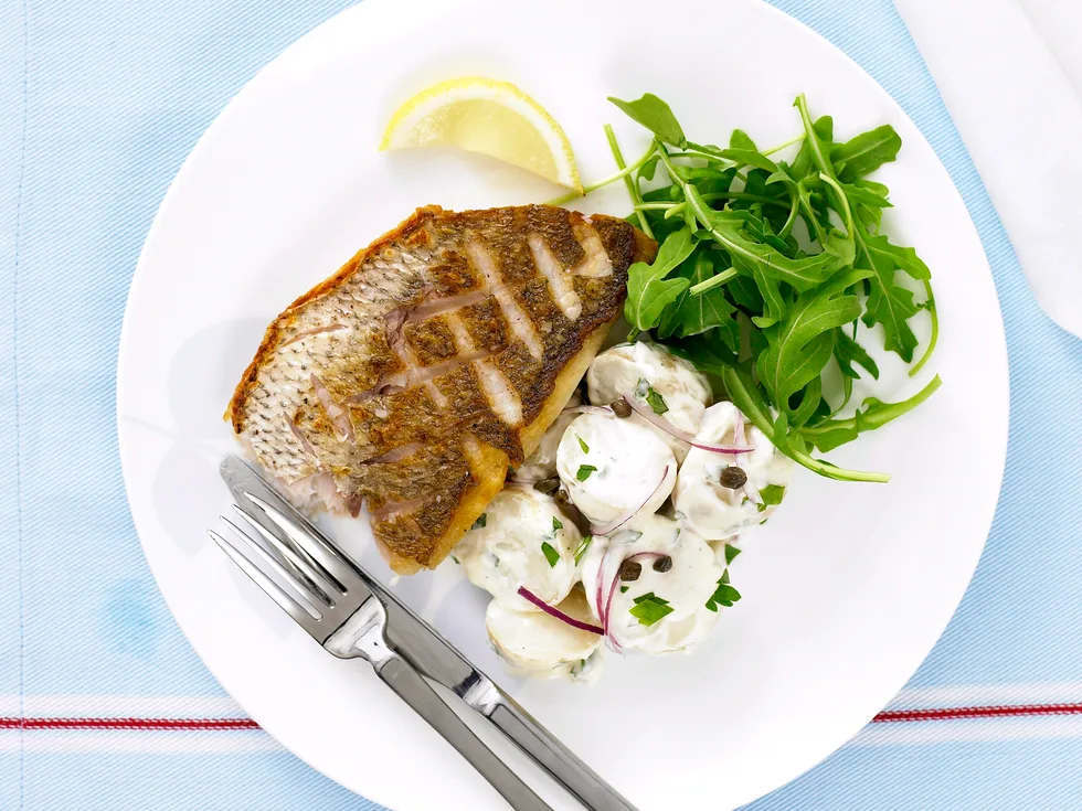 Crispy Fish with Potato Salad
