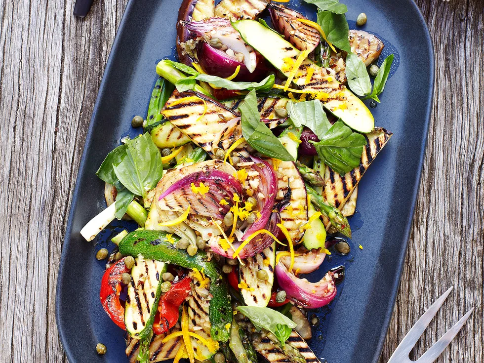Barbecued vegetable salad