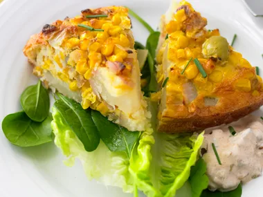 Corn Tortilla with Walnut Dressing