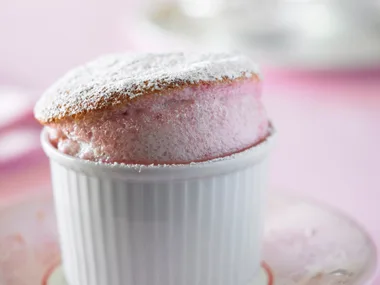 Hot Strawberry Souffles