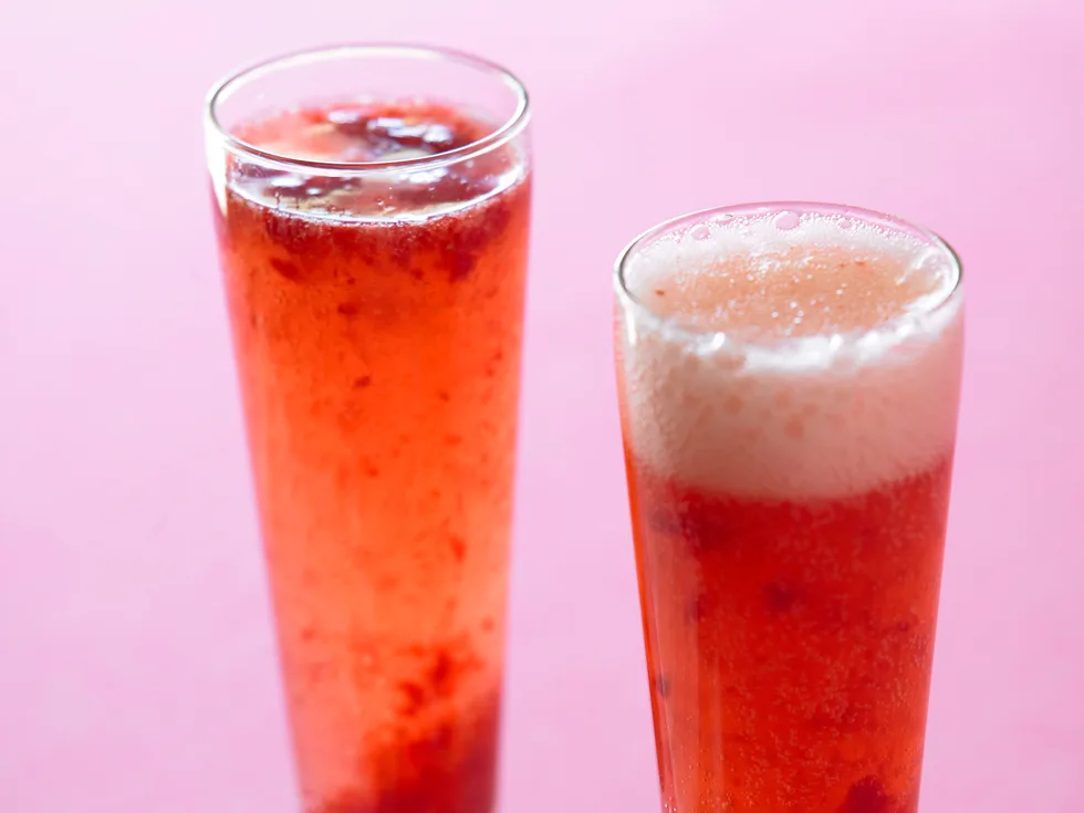 Sparkling Wine with Berries