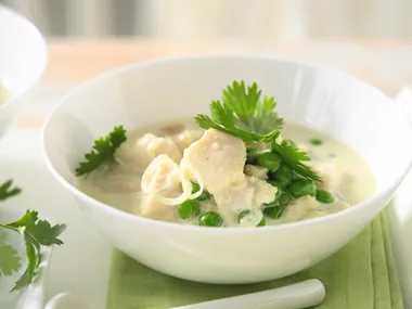 Fish and Peas in Spicy Coconut Cream