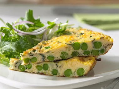 Pea, Leek and Mint Frittata