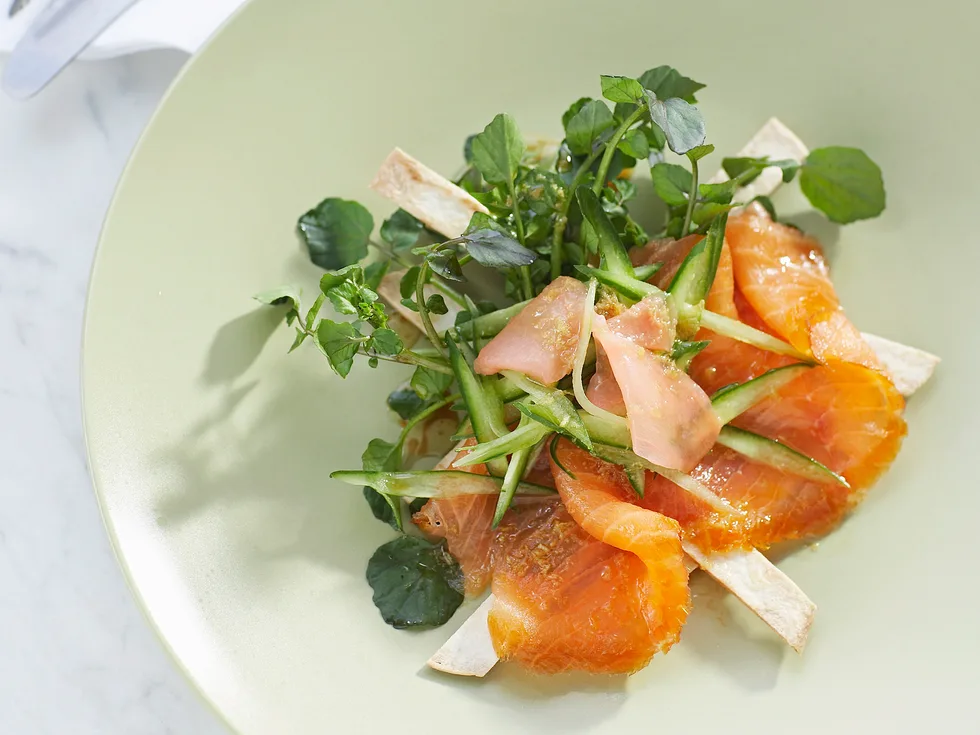 Smoked Salmon with Asian Dressing