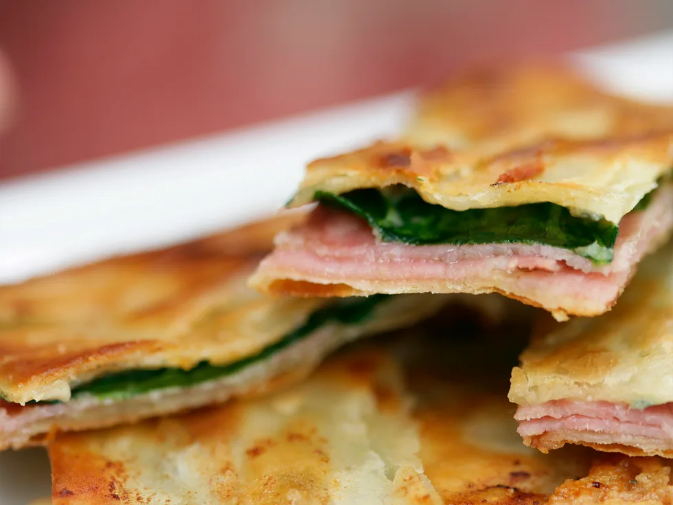 Blue Cheese and Rocket Piadini