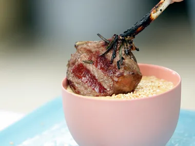 Lamb Cutlets with Sesame Mayonnaise