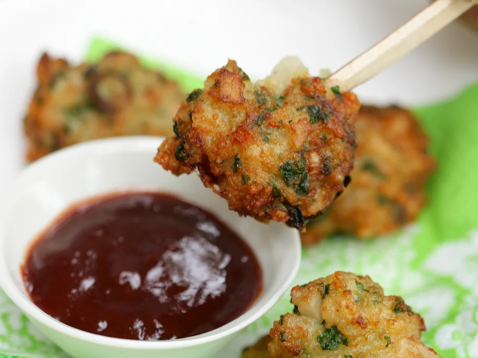 Prawn and Chestnut Balls