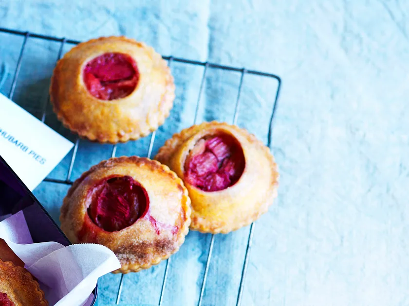 Apple and rhubarb pies
