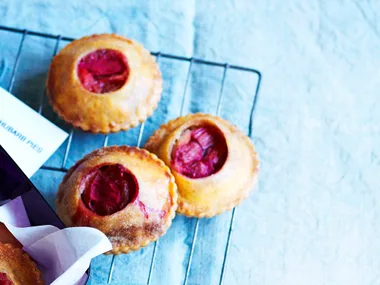Apple and rhubarb pies