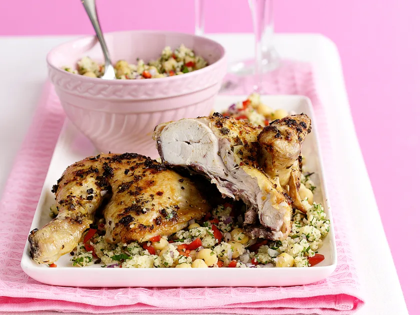 Chilli lemon chicken with couscous salad recipe