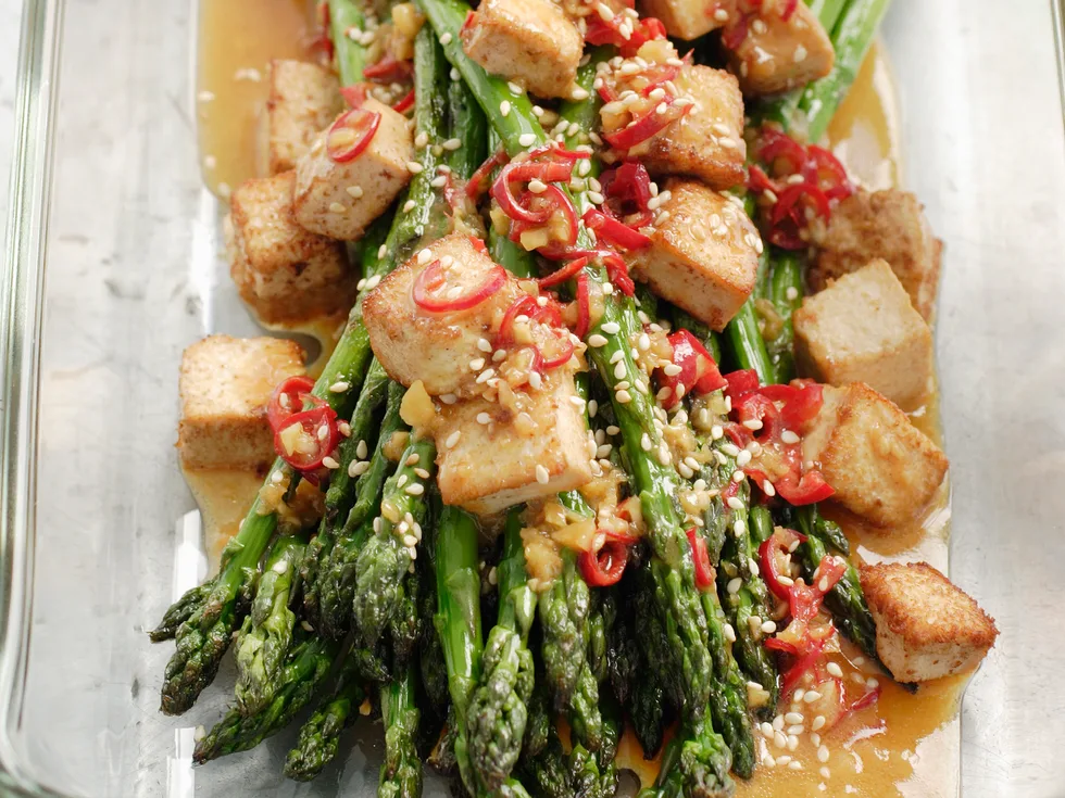 Sesame, Asparagus and Tofu Salad