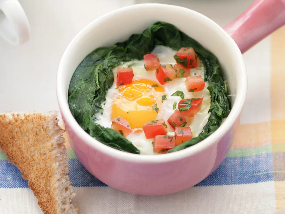 Egg, Spinach and Tomato Ramekins