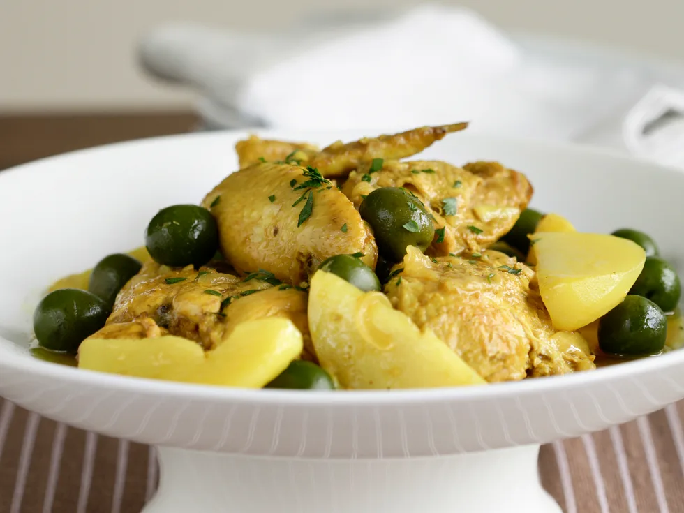 Lemon Chicken and Green Olive Tagine