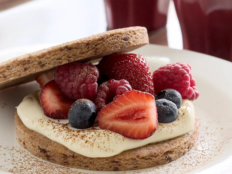 Choc-Berry Shortcake Stack