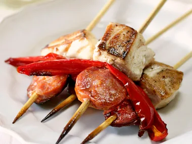 Chorizo and Fish Kebabs