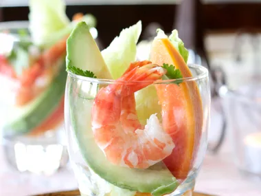 Prawn, Avocado and Papaya Cocktails