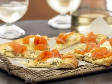 Lemon Pizza with Salmon