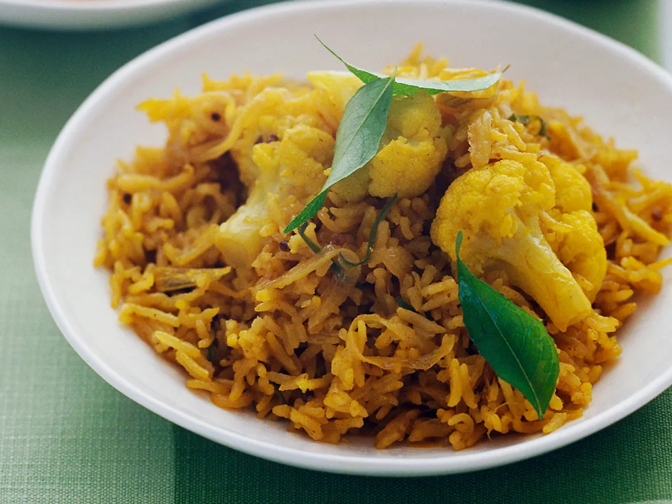 Indian-spiced Pilaf with cauliflower