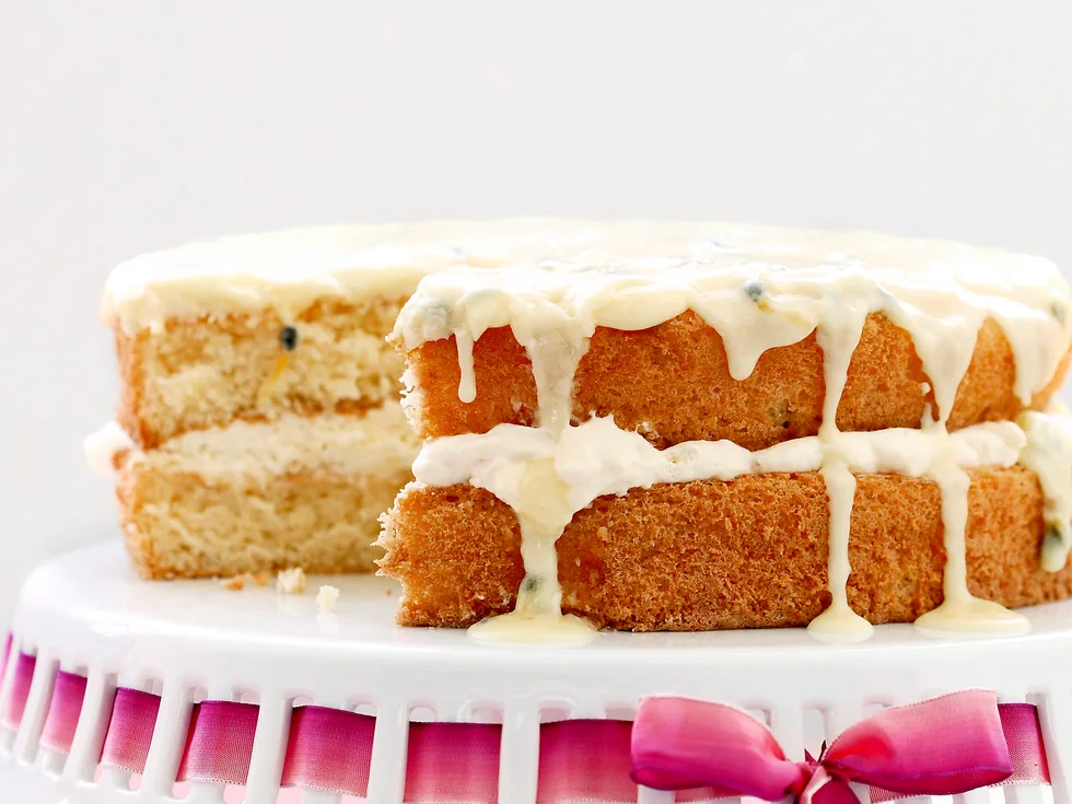 Sponge Sandwhich with Passionfruit Icing